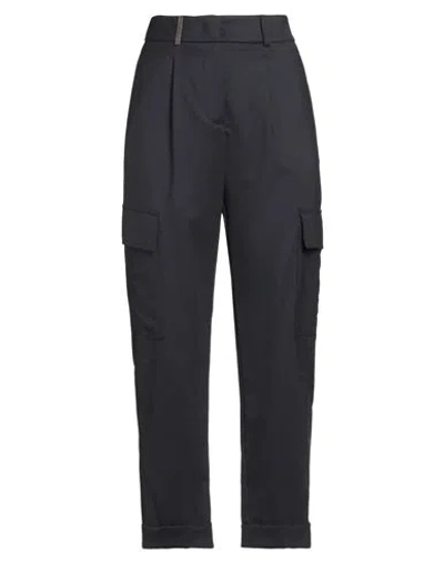 Peserico Woman Pants Midnight Blue Size 8 Wool, Polyester, Elastane
