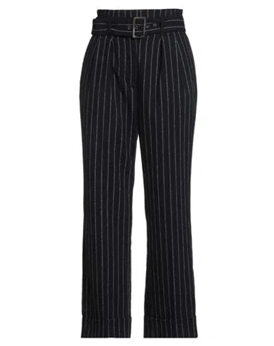 Peserico Woman Pants Midnight Blue Size 8 Wool, Polyester, Viscose, Polyamide, Elastane In Black
