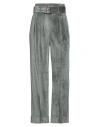 Peserico Woman Pants Military Green Size 0 Viscose, Elastane In Gray