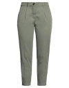 Peserico Woman Pants Military Green Size 10 Cotton, Elastane In Green