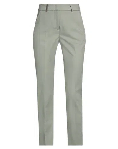 PESERICO PESERICO WOMAN PANTS MILITARY GREEN SIZE 10 COTTON, VISCOSE, ELASTANE