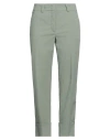 Peserico Woman Pants Military Green Size 12 Cotton, Elastane In Green