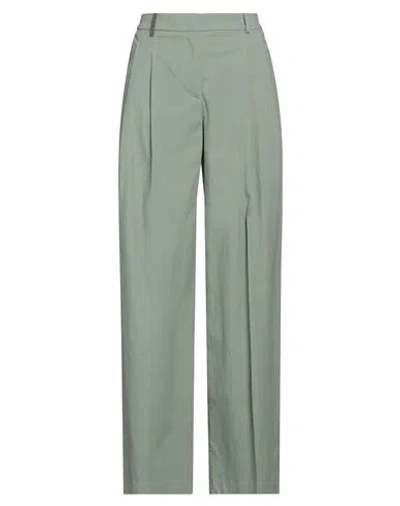 Peserico Woman Pants Military Green Size 8 Cotton, Elastane