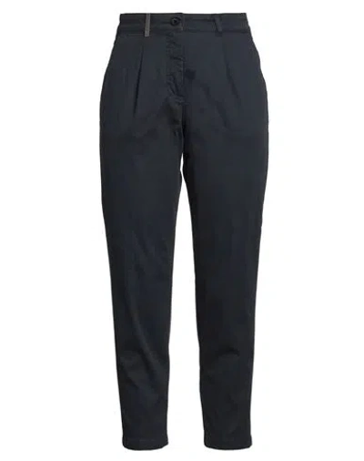 Peserico Woman Pants Navy Size 8 Cotton, Elastane