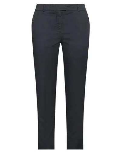 Peserico Easy Woman Pants Navy Size 14 Cotton, Elastane