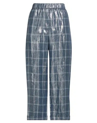 Peserico Woman Pants Navy Size 6 Linen
