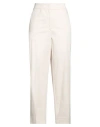 Peserico Woman Pants Off White Size 10 Cotton, Elastane