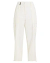 Peserico Cargo-pocket Twill Trousers In Off White
