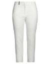 Peserico Woman Pants Off White Size 10 Cotton, Viscose, Elastane In Neutral