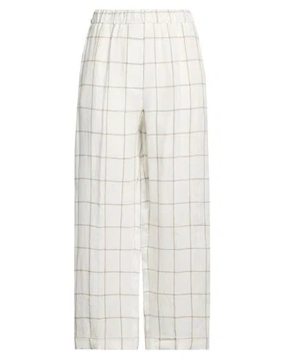 Peserico Woman Pants Off White Size 10 Linen