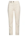 Peserico Woman Pants Off White Size 12 Cotton, Elastane