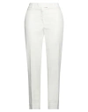 Peserico Easy Woman Pants Off White Size 12 Cotton, Elastane