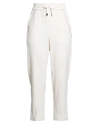 Peserico Woman Pants Off White Size 2 Polyester