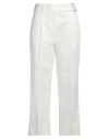 Peserico Woman Pants Off White Size 6 Cotton, Elastane In Off White