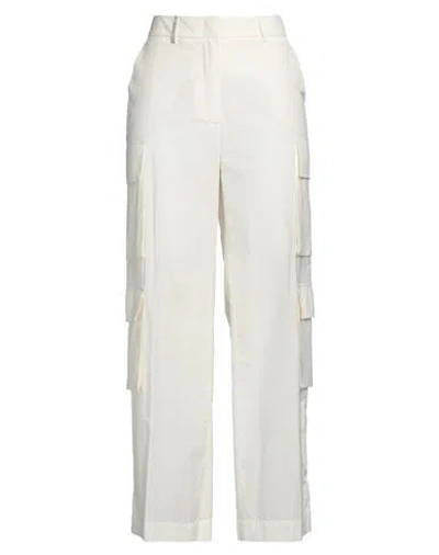 Peserico Woman Pants Off White Size 6 Cotton, Polyester