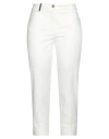 Peserico Woman Pants Off White Size 6 Cotton, Viscose, Elastane In Off White