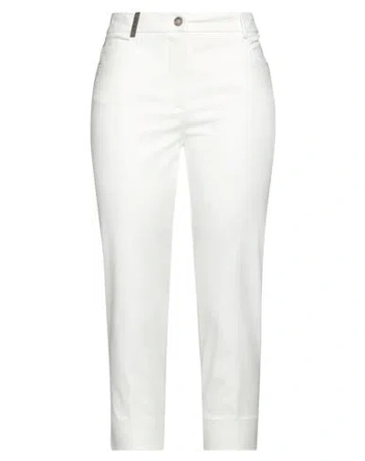 PESERICO PESERICO WOMAN PANTS OFF WHITE SIZE 6 COTTON, VISCOSE, ELASTANE