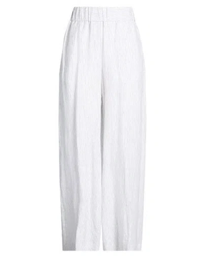 Peserico Woman Pants Off White Size 6 Linen