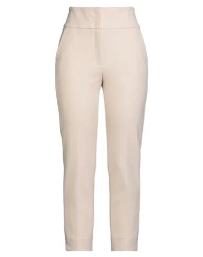 PESERICO PESERICO WOMAN PANTS OFF WHITE SIZE 6 POLYESTER, VISCOSE, COTTON, ELASTANE