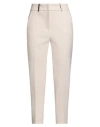 Peserico Woman Pants Off White Size 6 Polyester, Viscose, Cotton, Elastane In Neutral