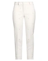 Peserico Woman Pants Off White Size 6 Polyester, Viscose, Cotton, Elastane