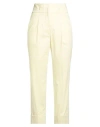 Peserico Woman Pants Pastel Yellow Size 12 Cotton, Elastane In Yellow