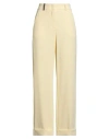 Peserico Woman Pants Pastel Yellow Size 12 Polyester In Green