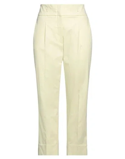 PESERICO PESERICO EASY WOMAN PANTS PASTEL YELLOW SIZE 14 COTTON, ELASTANE