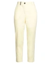 Peserico Woman Pants Pastel Yellow Size 6 Cotton, Elastane
