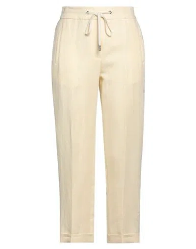 Peserico Easy Woman Pants Pastel Yellow Size 6 Linen, Viscose, Cotton