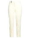 Peserico Woman Pants Pastel Yellow Size 8 Cotton, Elastane In White