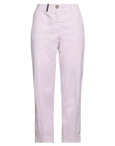 Peserico Woman Pants Pink Size 10 Cotton, Elastane