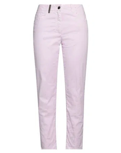 Peserico Woman Pants Pink Size 10 Cotton, Elastane