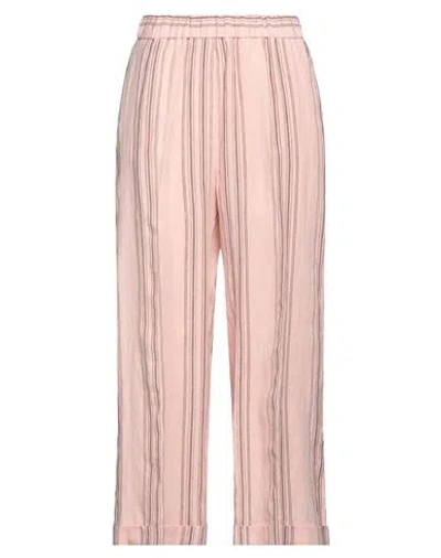 Peserico Woman Pants Pink Size 6 Linen, Polyamide, Polyester