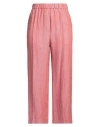 Peserico Woman Pants Red Size 14 Linen In Red