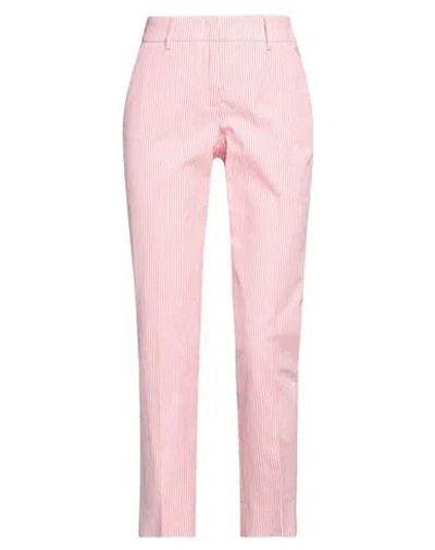 Peserico Woman Pants Coral Size 4 Cotton, Elastane In Red