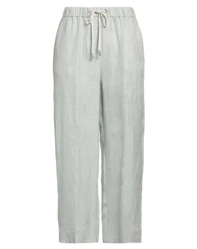 Peserico Woman Pants Sage Green Size 12 Cotton