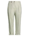 Peserico Woman Pants Sage Green Size 12 Linen In Green