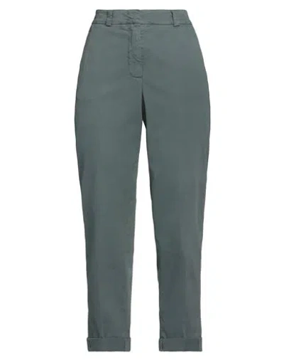 Peserico Woman Pants Sage Green Size 6 Cotton, Elastane