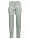 Peserico Woman Pants Sage Green Size 16 Cotton, Elastane In Sage Green