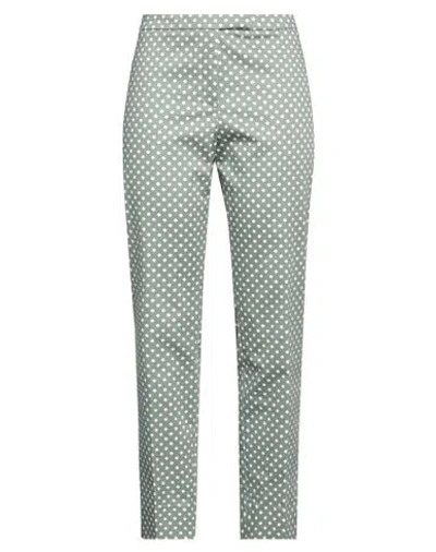 Peserico Woman Pants Sage Green Size 16 Cotton, Elastane