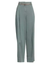 Peserico Woman Pants Sage Green Size 4 Cotton, Elastane