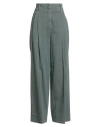 Peserico Woman Pants Sage Green Size 6 Cotton, Elastane In Green
