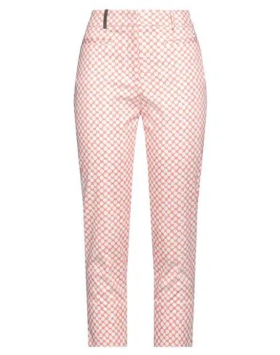 Peserico Woman Pants Salmon Pink Size 6 Cotton, Elastane