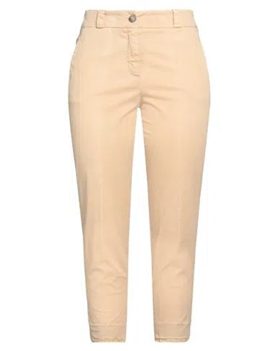 Peserico Woman Pants Sand Size 10 Cotton, Elastane In Beige