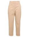 Peserico Easy Woman Pants Beige Size 14 Cotton, Viscose, Elastane In Beige