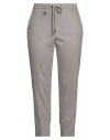 Peserico Woman Pants Sand Size 12 Wool, Polyester, Viscose, Polyamide, Elastane In Gray