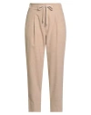 Peserico Woman Pants Sand Size 12 Wool, Polyester, Viscose, Polyamide, Elastane In Neutral