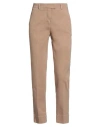 Peserico Woman Pants Sand Size 14 Cotton, Elastane In Brown