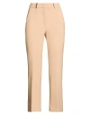 Peserico Woman Pants Sand Size 2 Polyester, Viscose, Cotton, Elastane In Beige